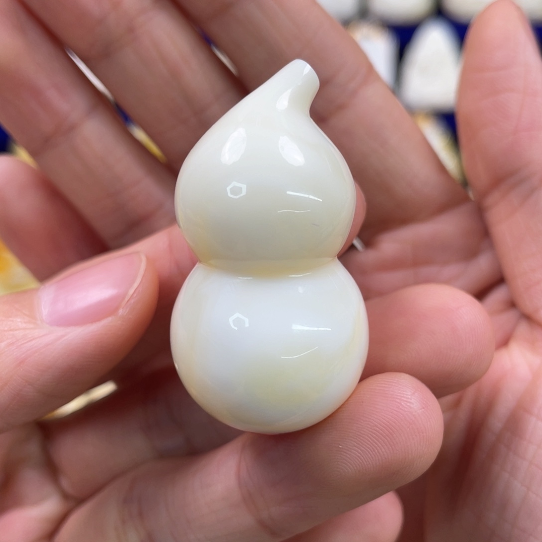 蜜蜡裸石未镶嵌琥珀蜜蜡葫芦吊坠