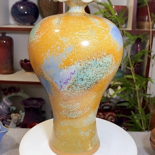 瓶钧瓷花瓶高温窑变客厅花器