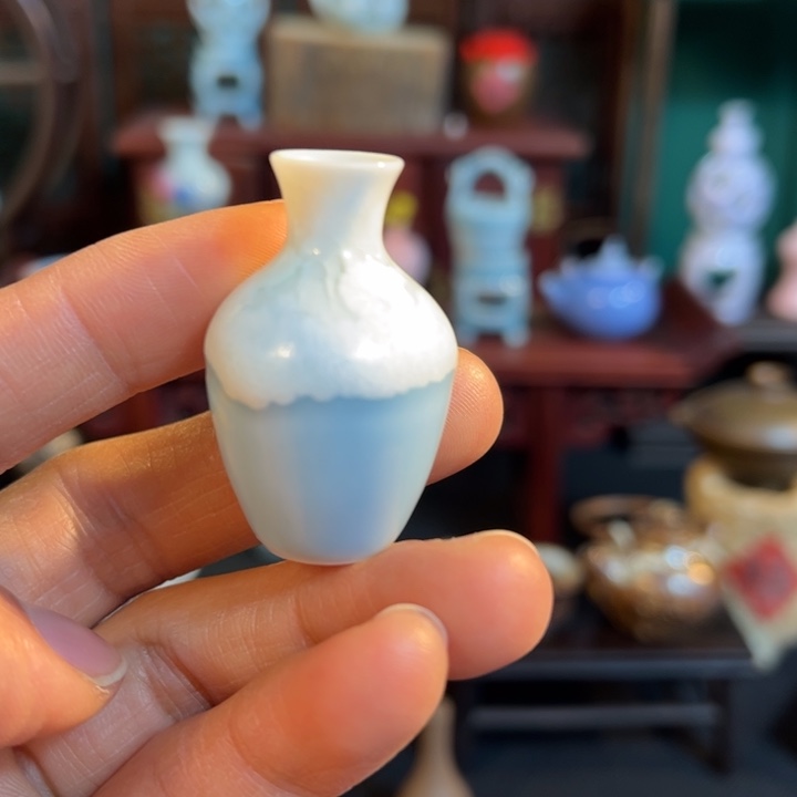 摆件微陶老王迷你花瓶