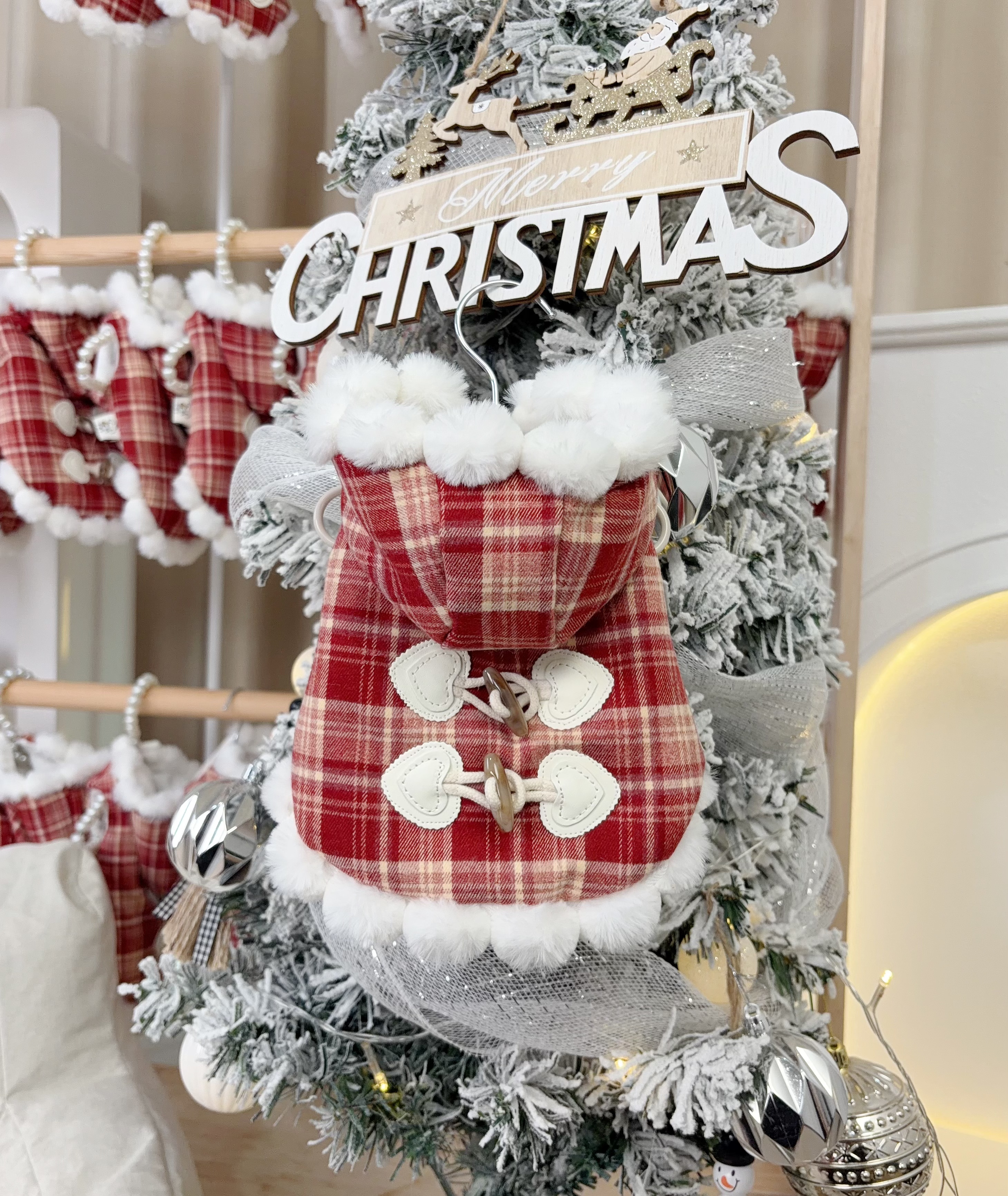 圣诞新年款羽绒服鹅绒秋冬宠物衣服 | 小饼干手作