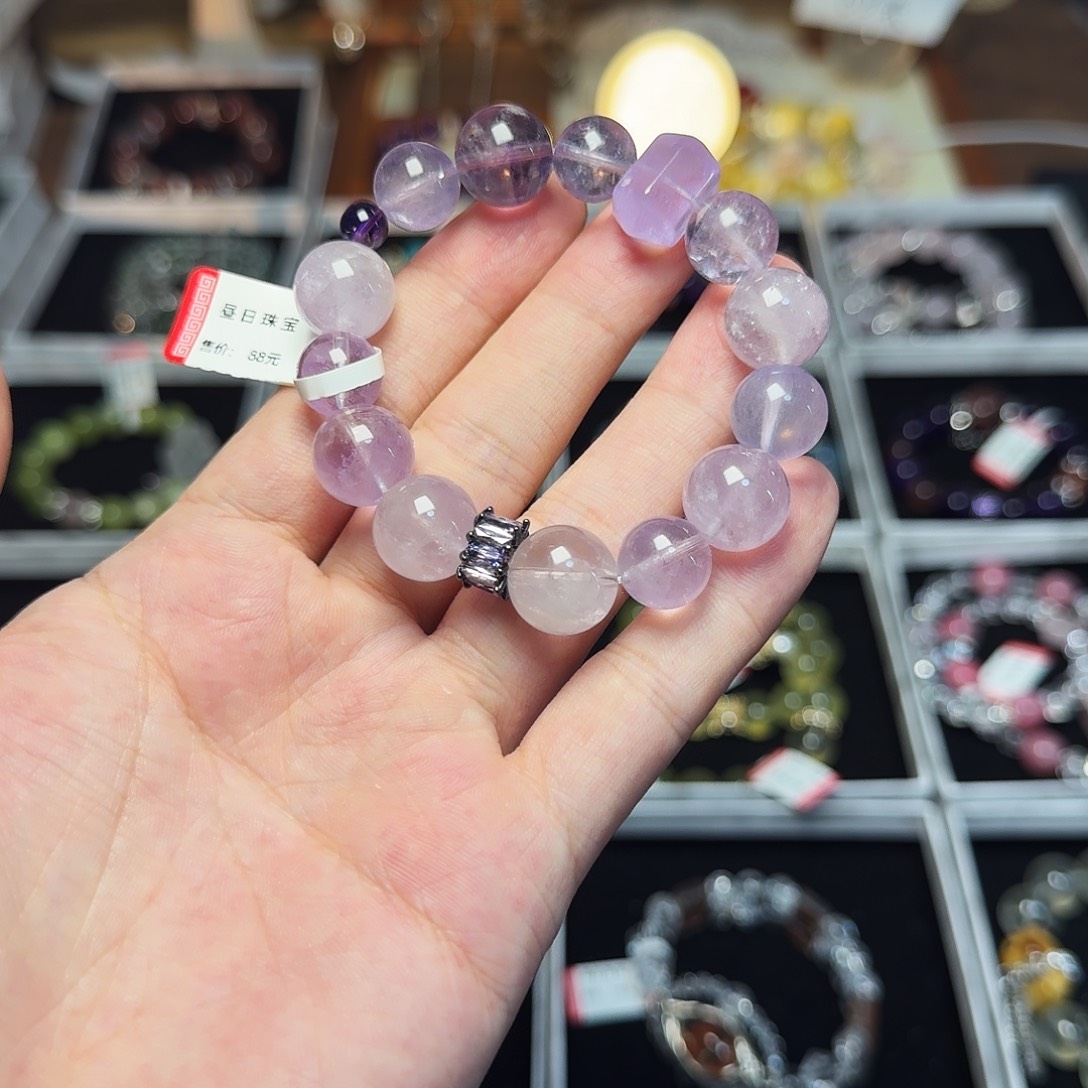 水晶手链合金天然紫水晶手串