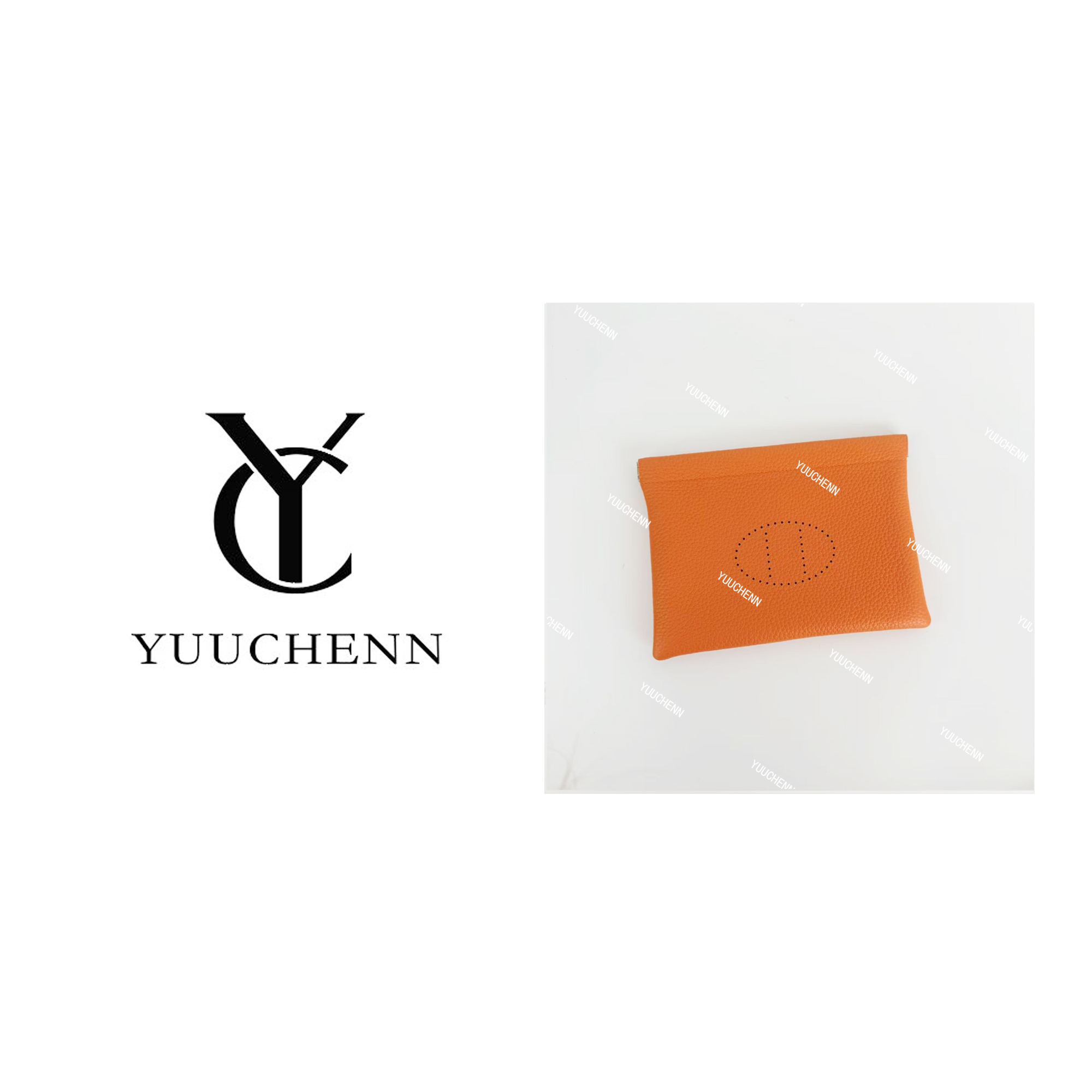 YUUCHENN/【伊芙琳卡包】进口Tc皮20cm 爱玛橙 HH5711