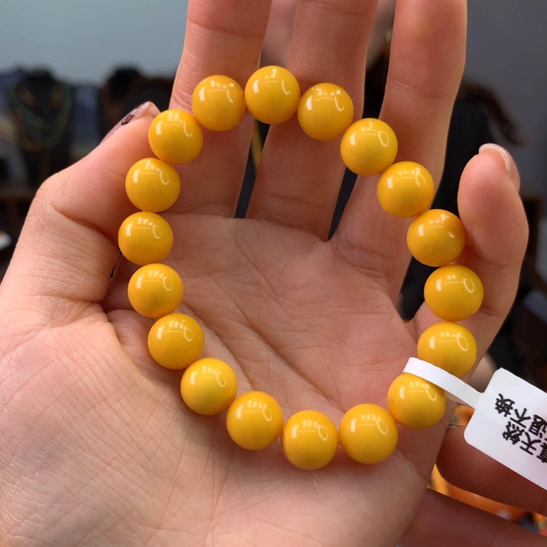 蜜蜡手串未镶嵌天然