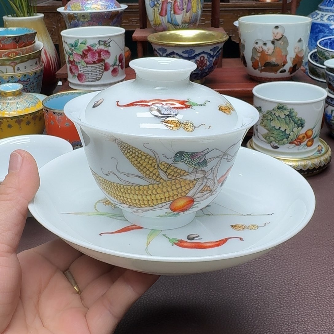 瓷片景德镇仿古手工制作精品展示