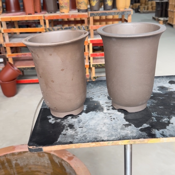 紫砂花盆 高度23口径18俩只