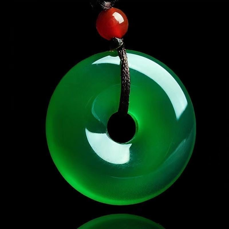 菠菜绿平安扣挂件