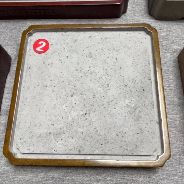 大漆金砖吸水茶盘24厘米正方