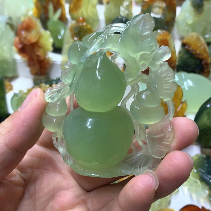 蛇纹石玉珠宝半成品未镶嵌