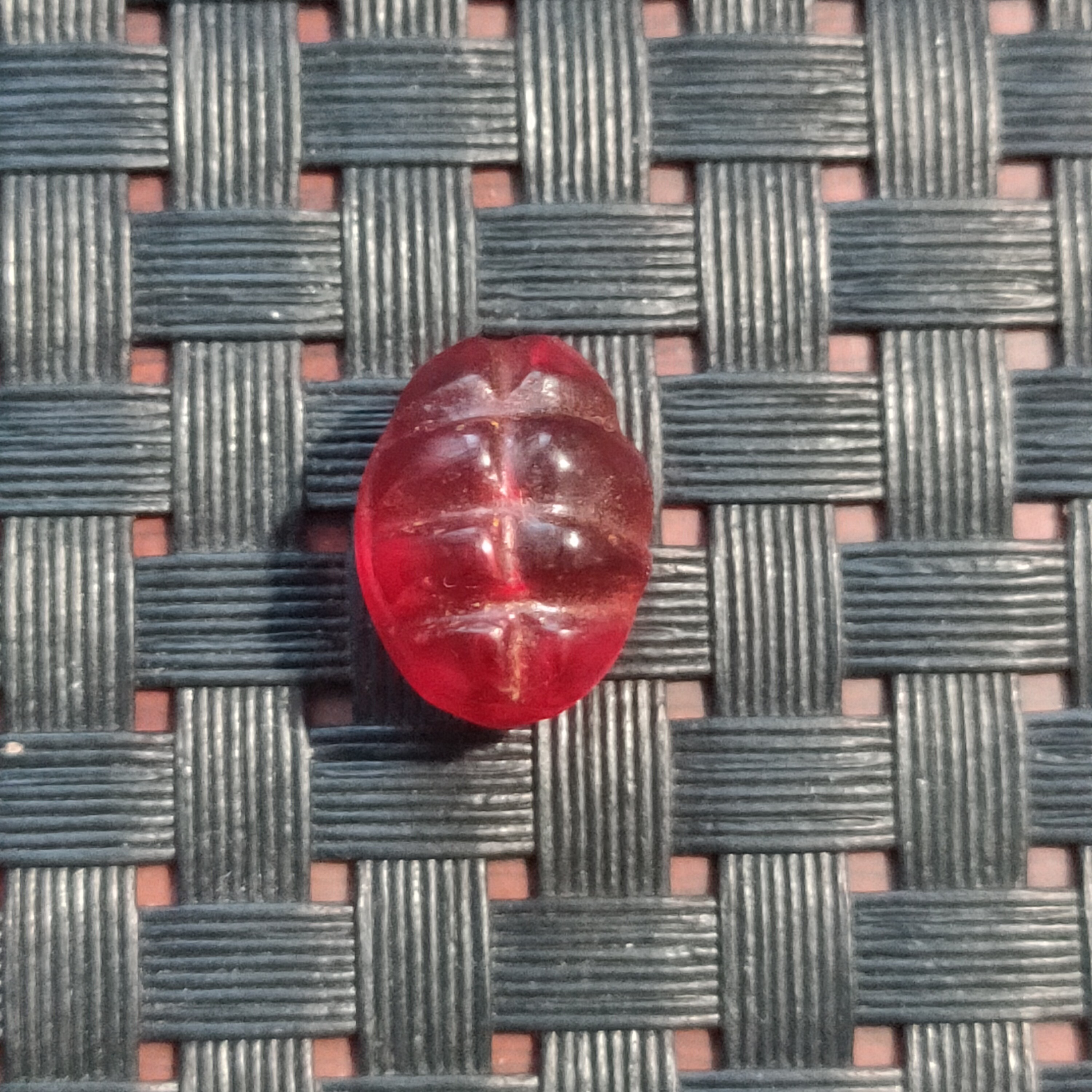 非金属玻璃手链 中古风琉璃珠配珠红色精美通透