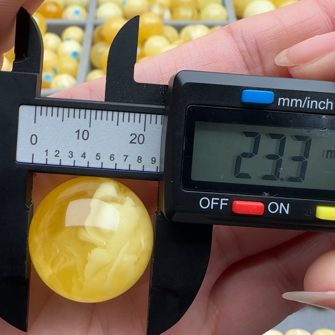 济***心蜜蜡未镶嵌裸石半山水溶洞飘花珠子