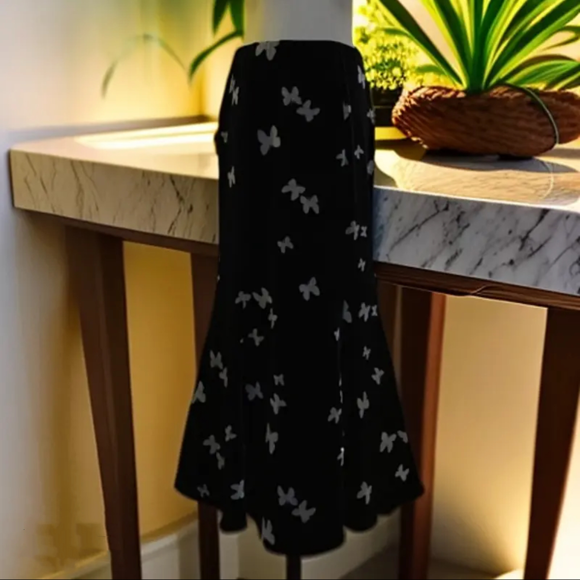 蝴蝶鱼尾2025春季新款时尚修身显瘦气质金丝绒半身裙 包臀高腰