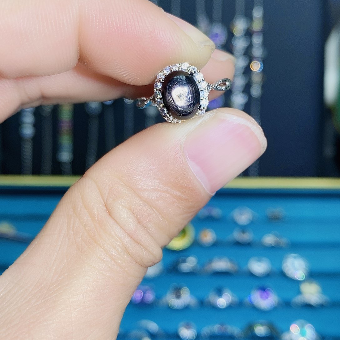 紫晶珠宝半成品银S925镶嵌