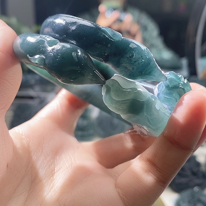 定制翡翠未镶嵌墨*天然翡翠