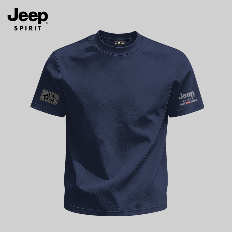JEEPSPIRIT男士重磅纯棉短袖t恤2026夏季新款潮流百搭情侣上衣服Z