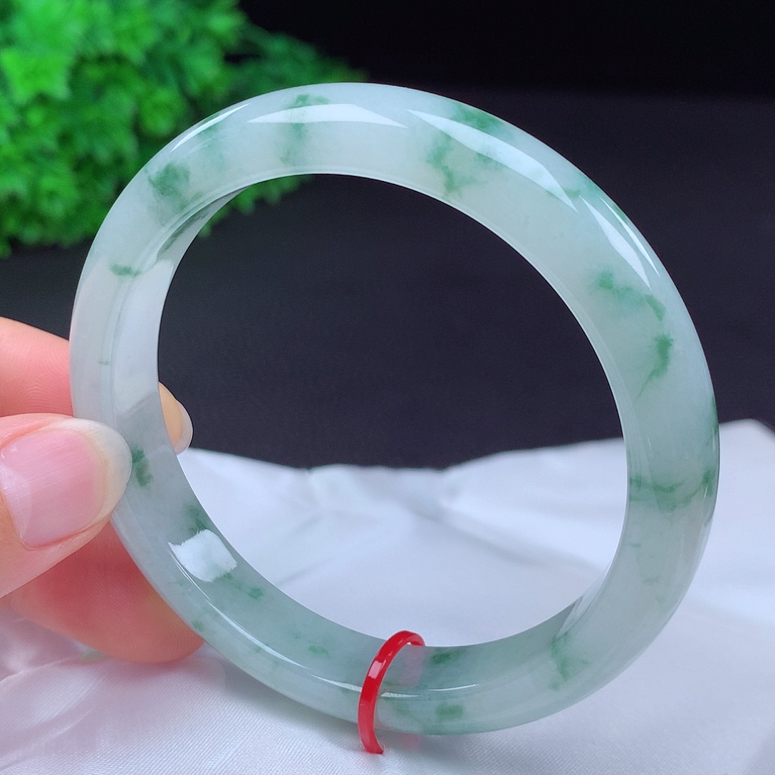 翡翠未镶嵌手镯60圈口681209