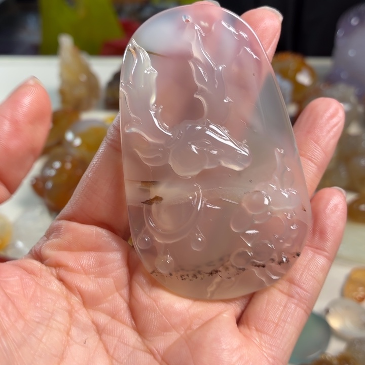 玛瑙/玉髓未镶嵌吊坠(不含链)