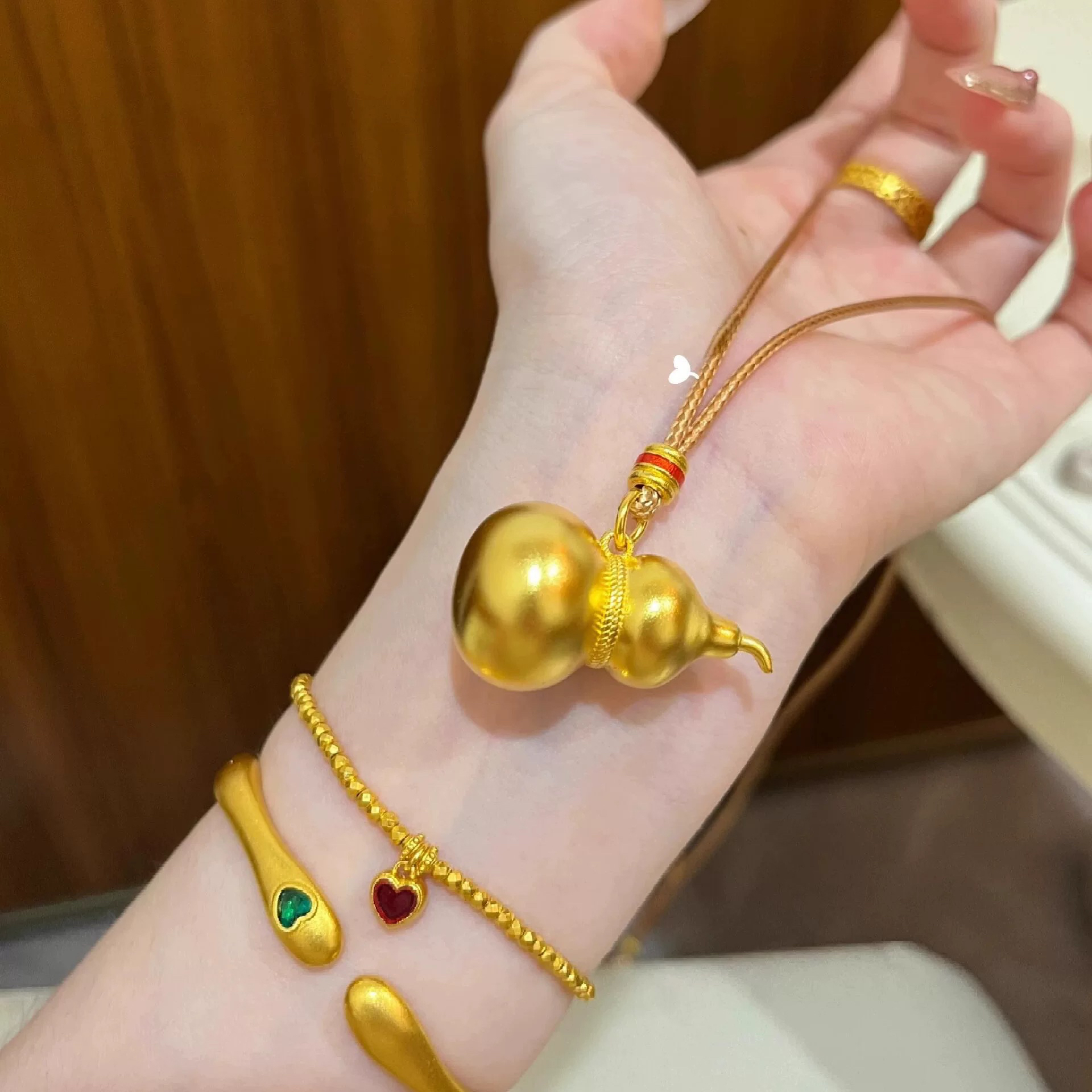 合金吊坠 王嘉尔葫芦吊坠毛衣项链编织福禄满堂抽拉可调节挂坠