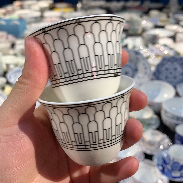 瓷片两个杯两个杯