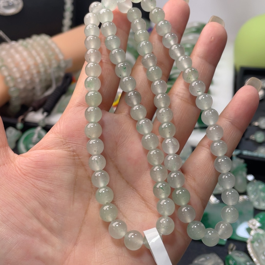 石英质玉未镶嵌项链