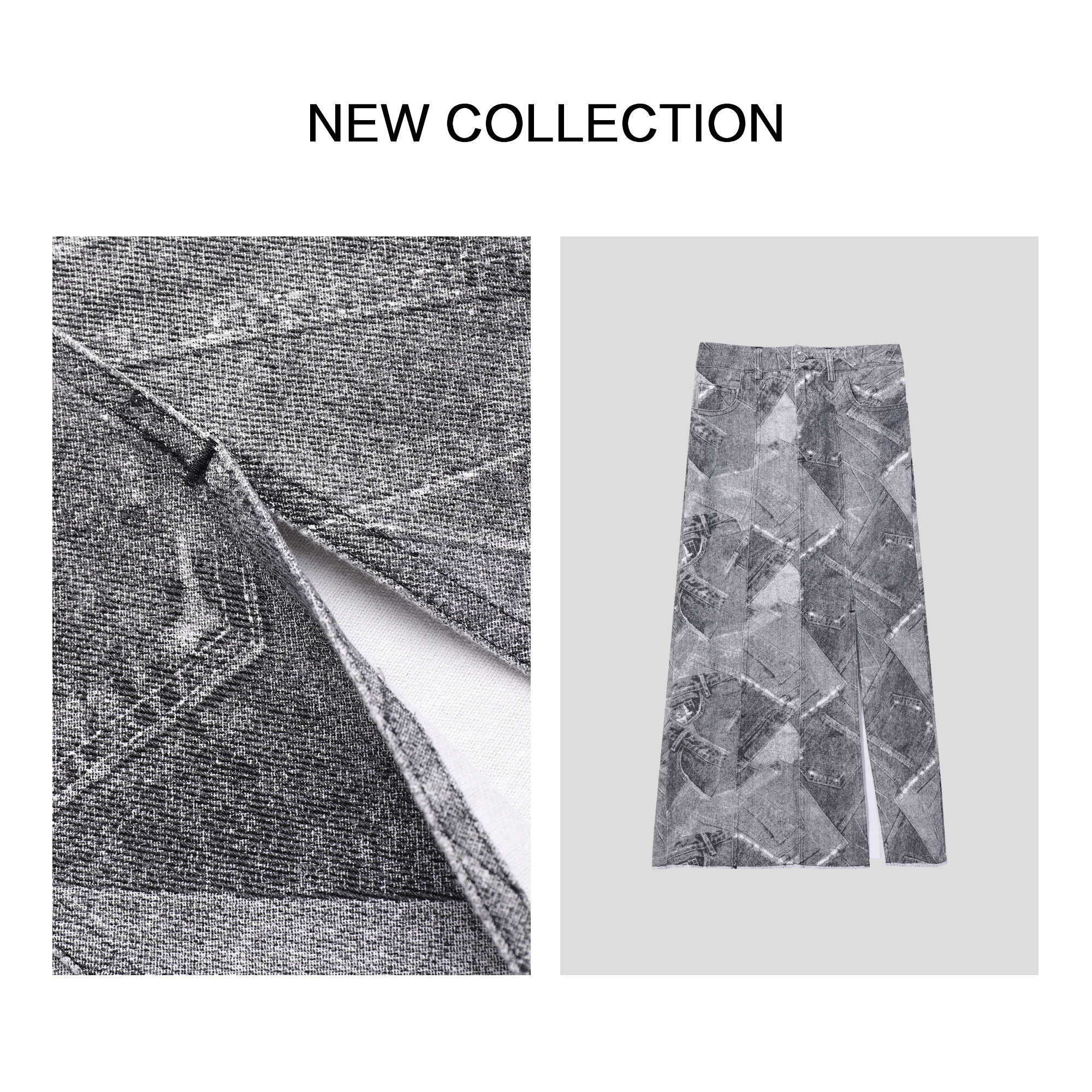 【小依专享】 E1F36025B 优雅女士半身长裙-6025