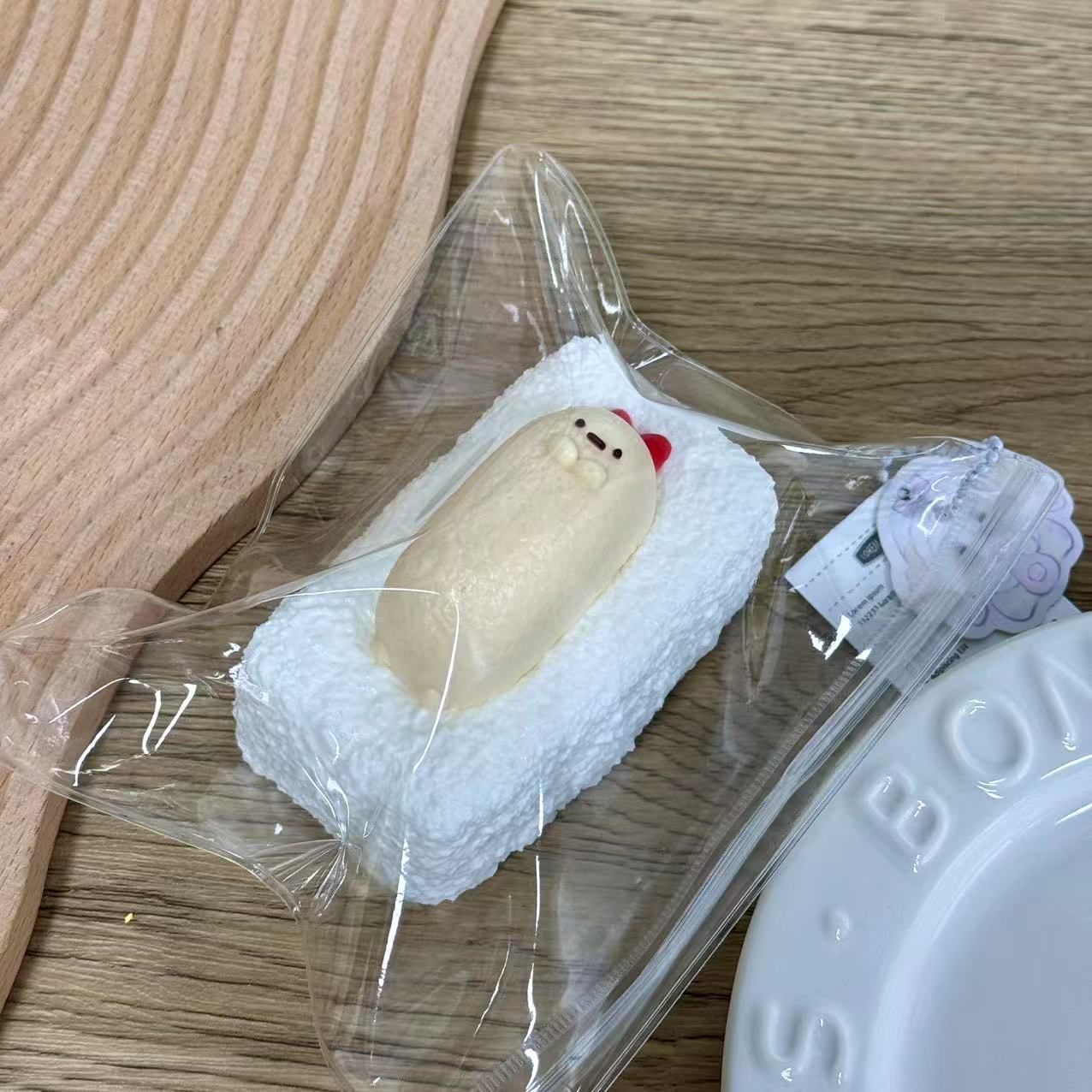 【奶酪泥】炸虾长吐司 纯手工硅胶捏捏乐解压玩具