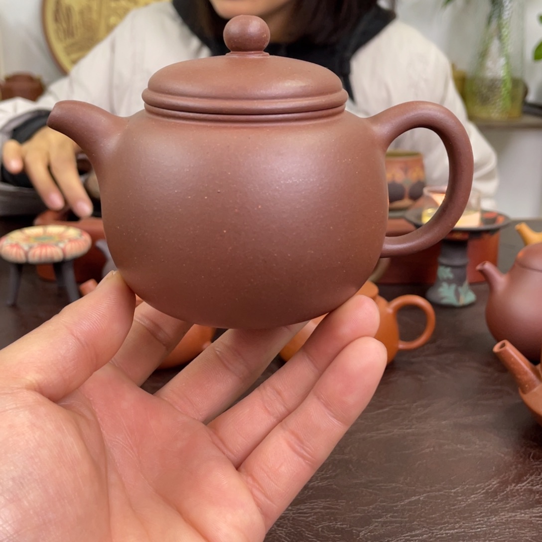 紫砂茶壶袍尊紫泥