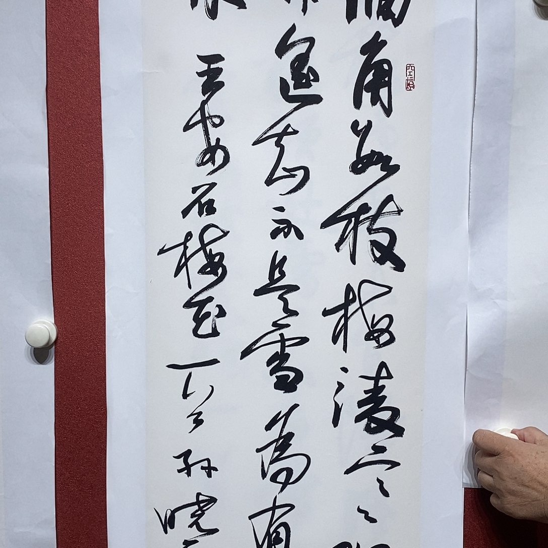 书法墙角数枝梅直播间