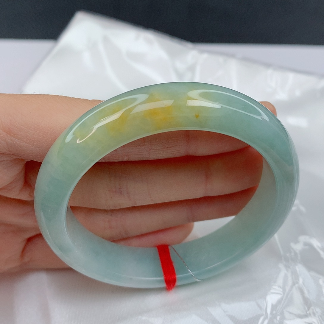 翡翠手镯未镶嵌53.8正圈