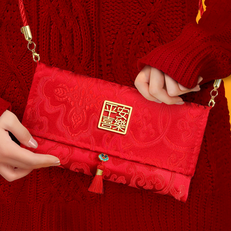 红包新年2026新款万元高档马年创意个性过年布艺压岁钱包大利是封
