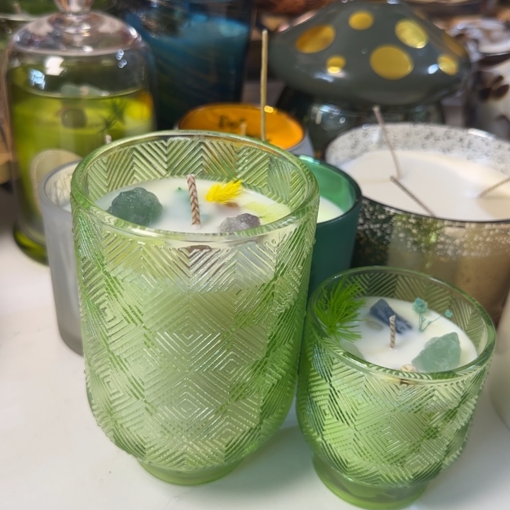 阿***人玻璃两个定制香薰蜡烛