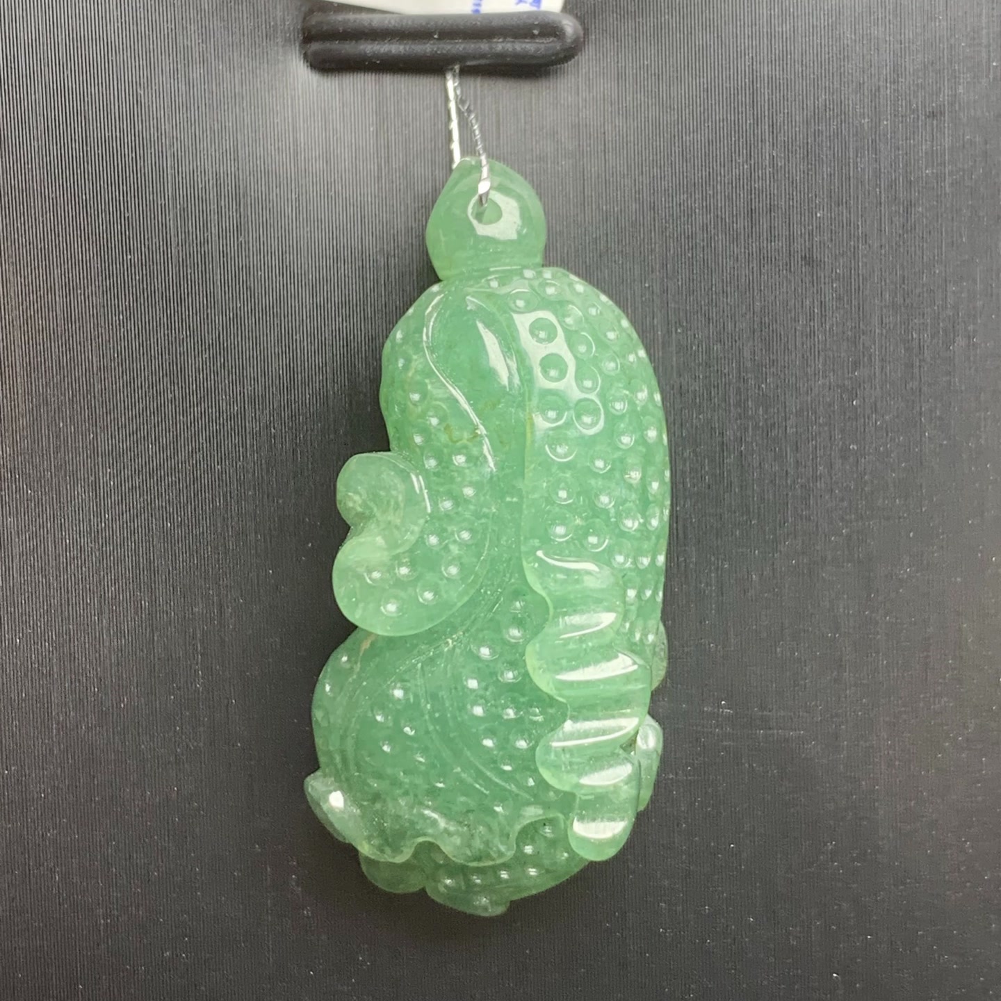 天然翡翠A货冰油绿白菜吊坠正品翡翠白菜百财吊坠礼物男女