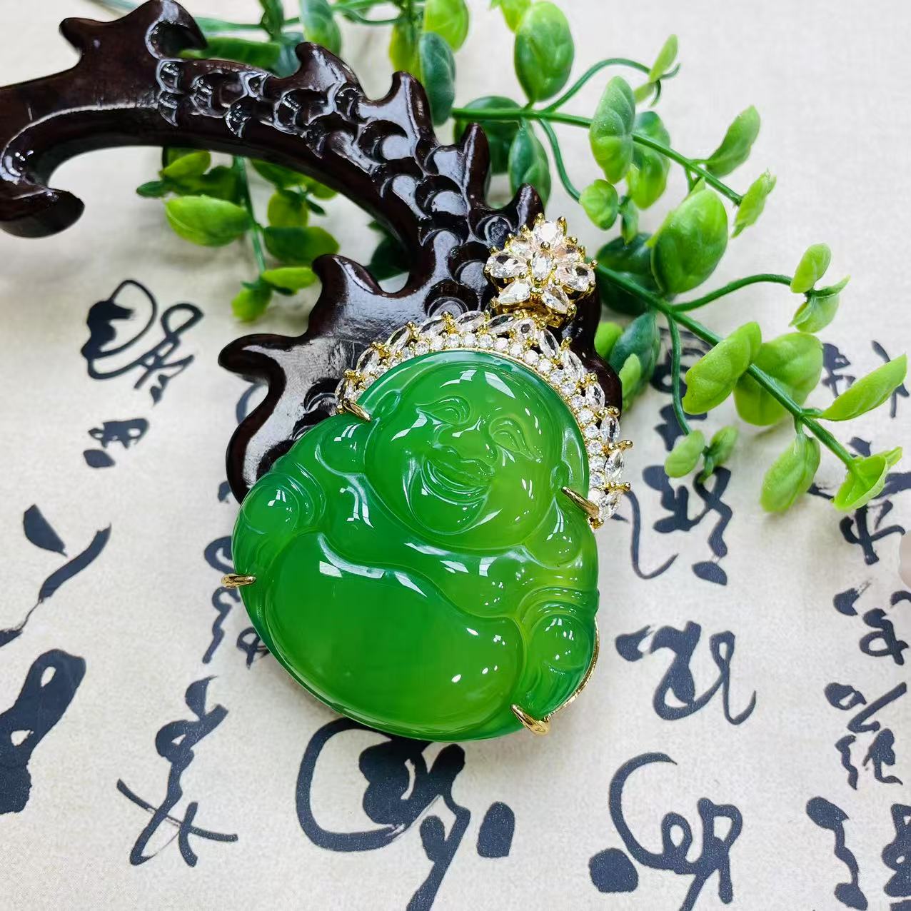 天然玉石保真FGH01-1 时尚甄选豪镶佛公珠宝吊坠 多样性发其一