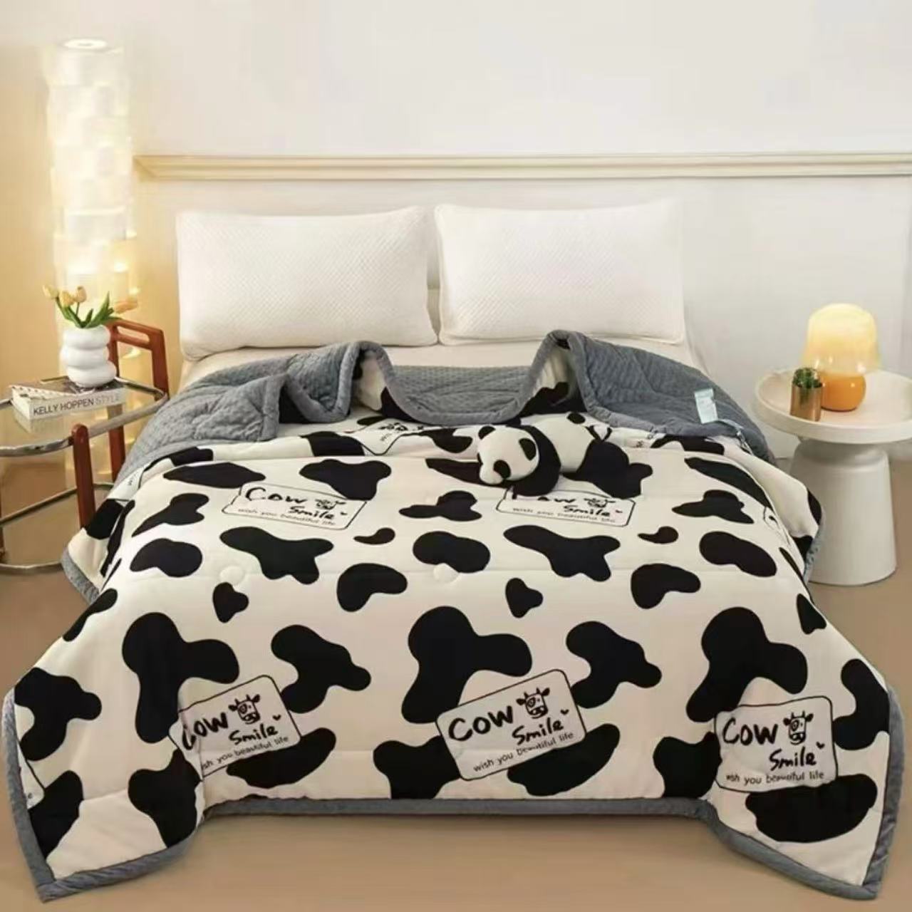 （试睡30天）保暖冬季牛奶绒被亲肤柔软双人大尺寸2*2.3米