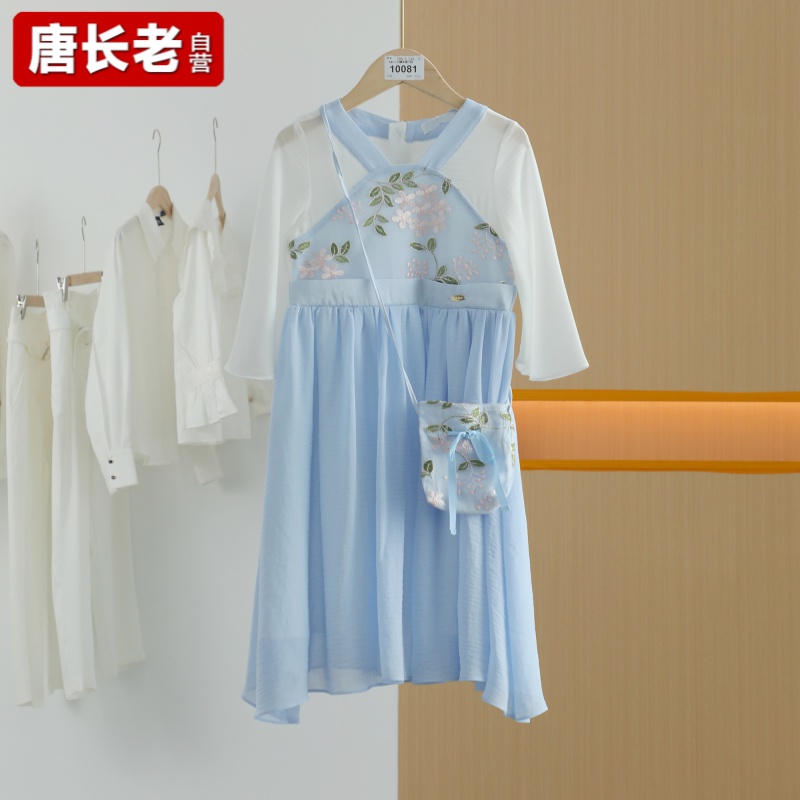 【半价q仓-唐长老自营】货号10081童装新款轻盈休闲连衣裙Y桂L
