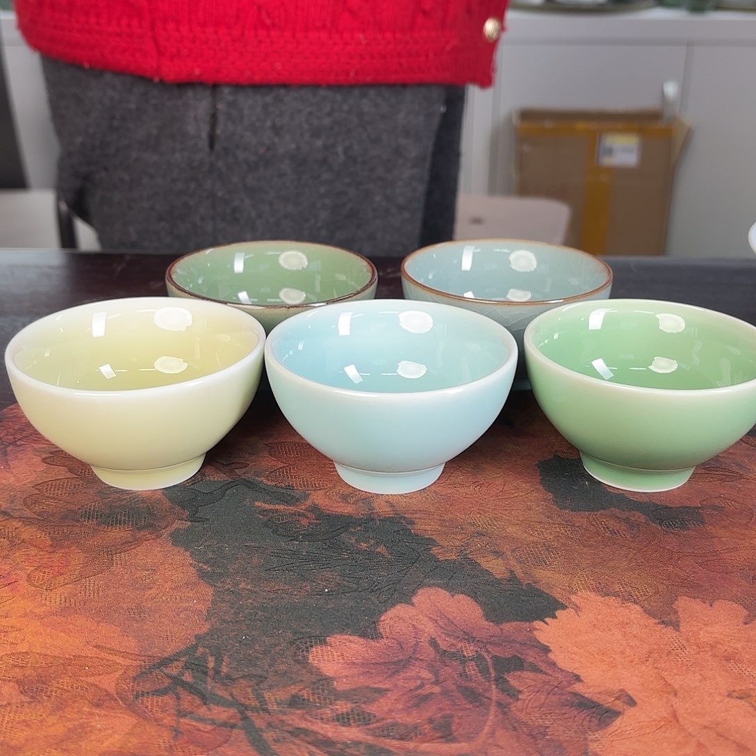 龙泉云间青瓷小米茶器
