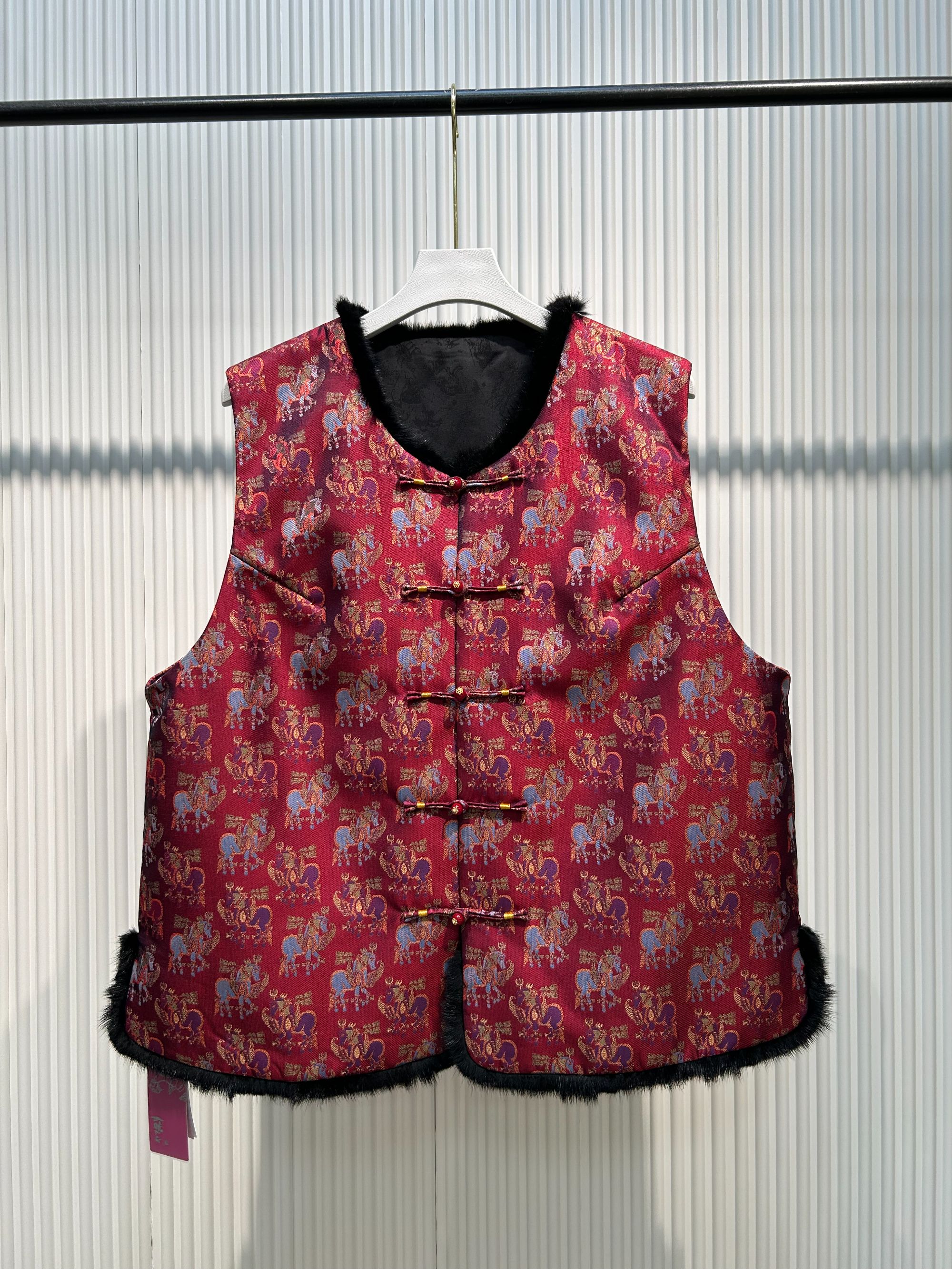 胖人坊/2026春季新款时尚休闲国风棉马甲  4905