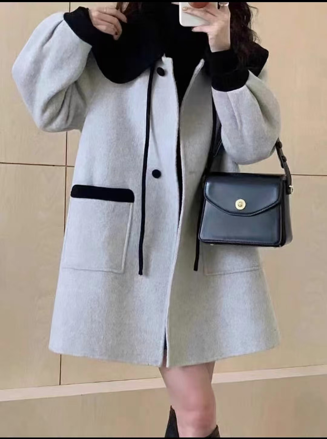 【源头工厂上新】2025冬季韩系保暖娃娃领妮子大衣外套女