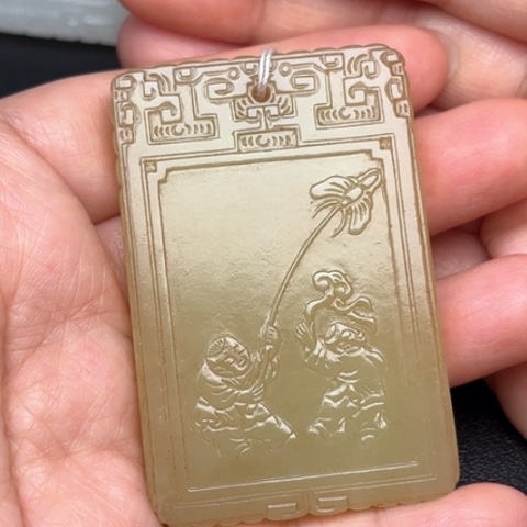 和田玉挂件未镶嵌夜*