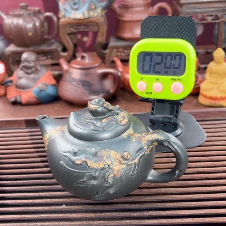 忆***南紫砂茶壶宜兴原矿老天青