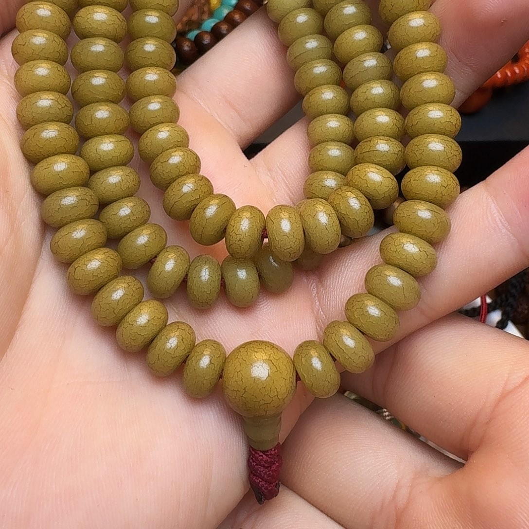 吊坠白玉菩提白玉菩提108颗