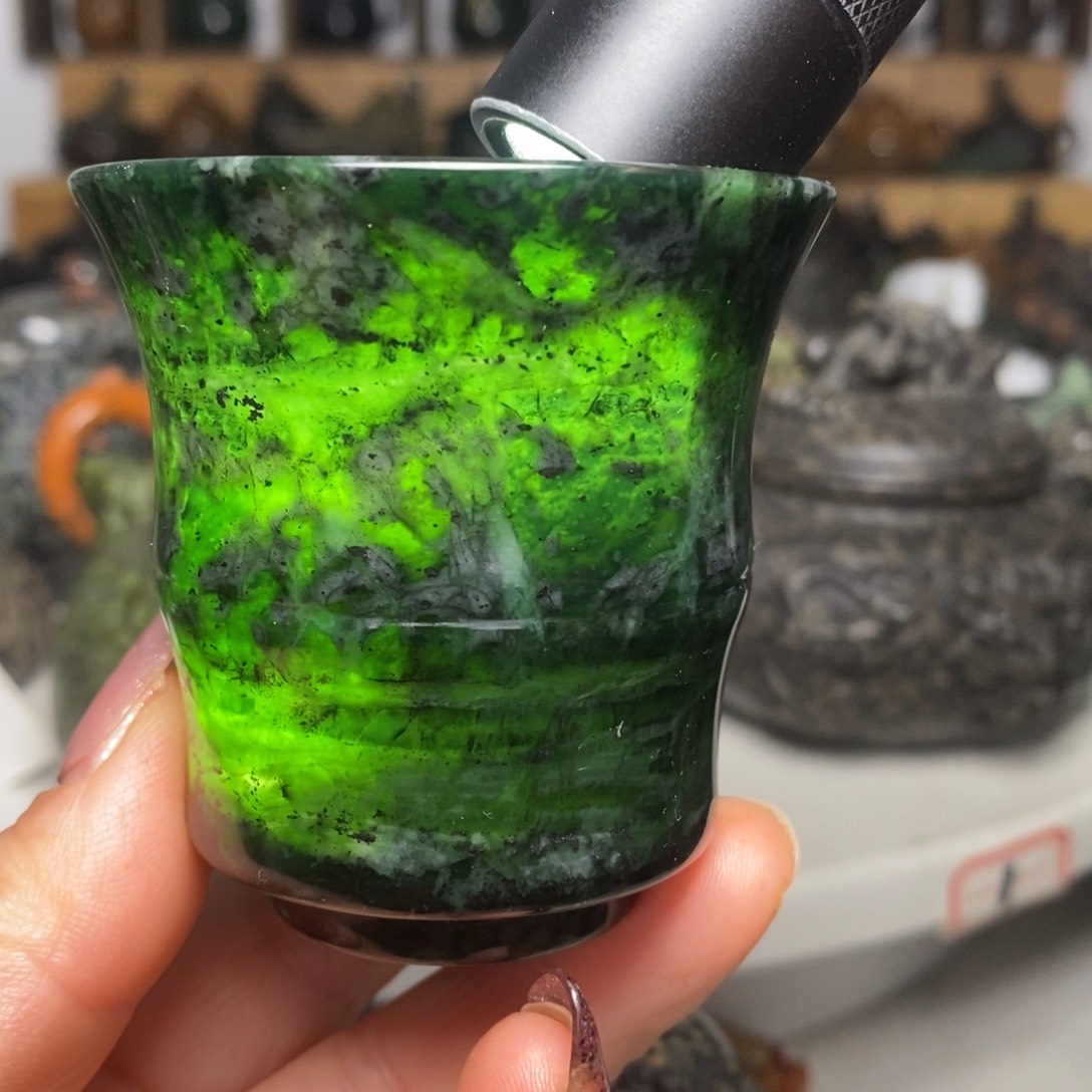 藏玉药王石福利款竹节杯100cc