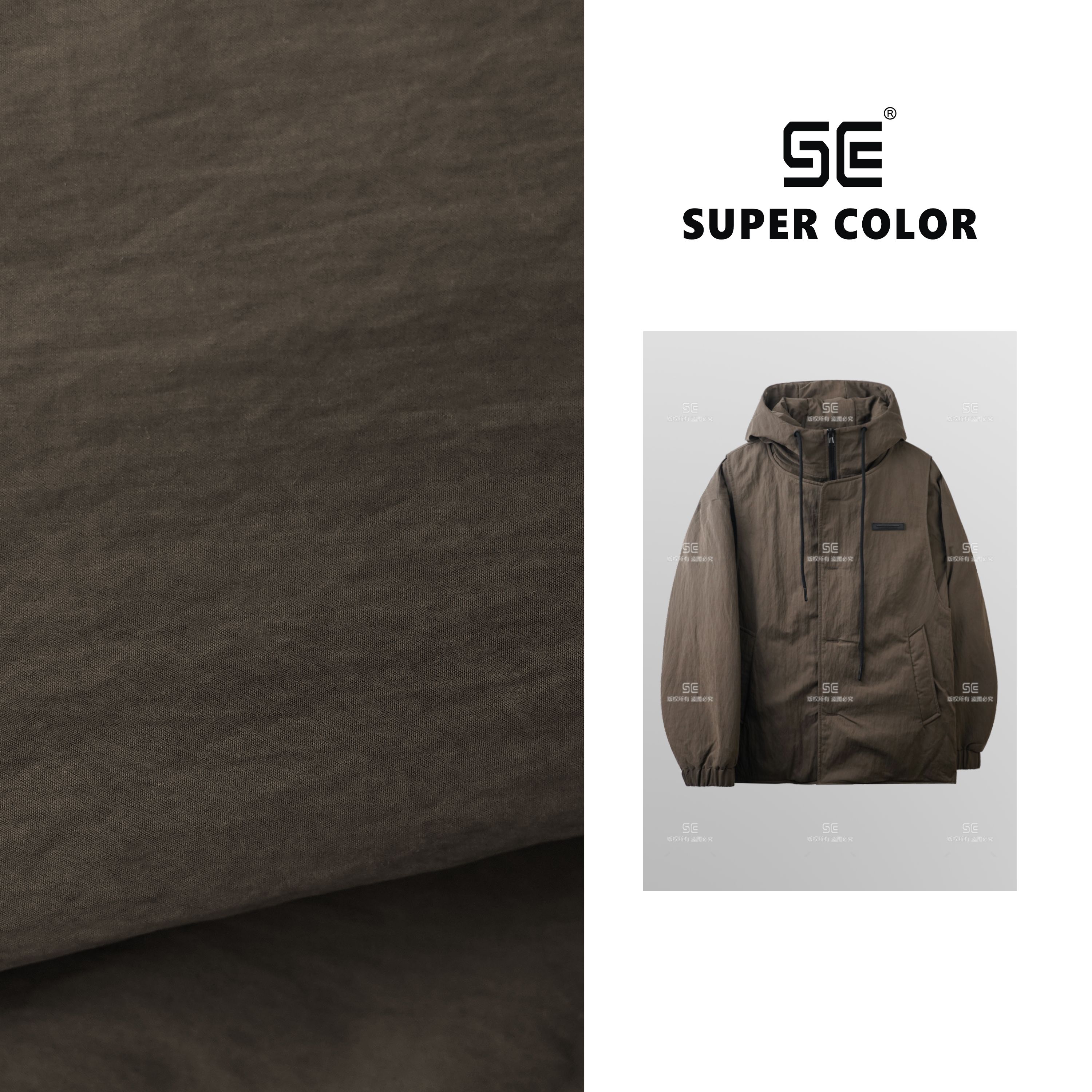 supercolor【假两件连帽羽绒服】25ss//男女同款连帽休闲羽绒服 9