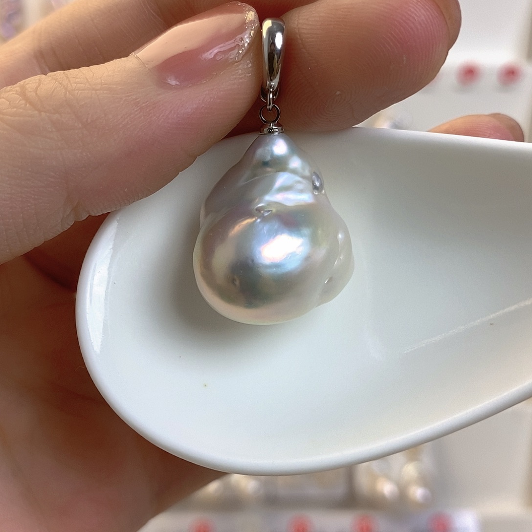 淡水珍珠颈饰银S925镶嵌