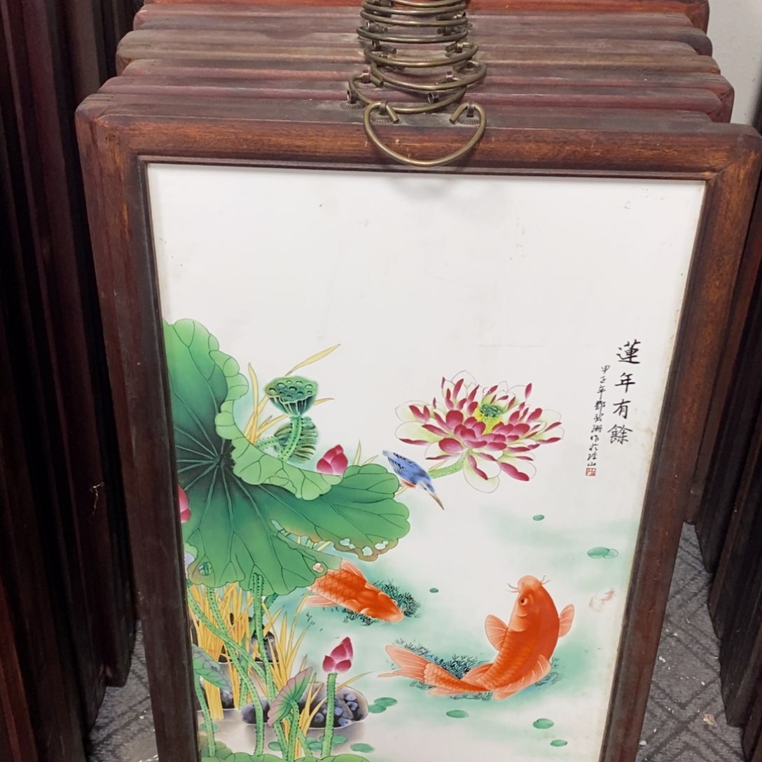 瓷片86*46厘米景德镇瓷板画柴窑烧制