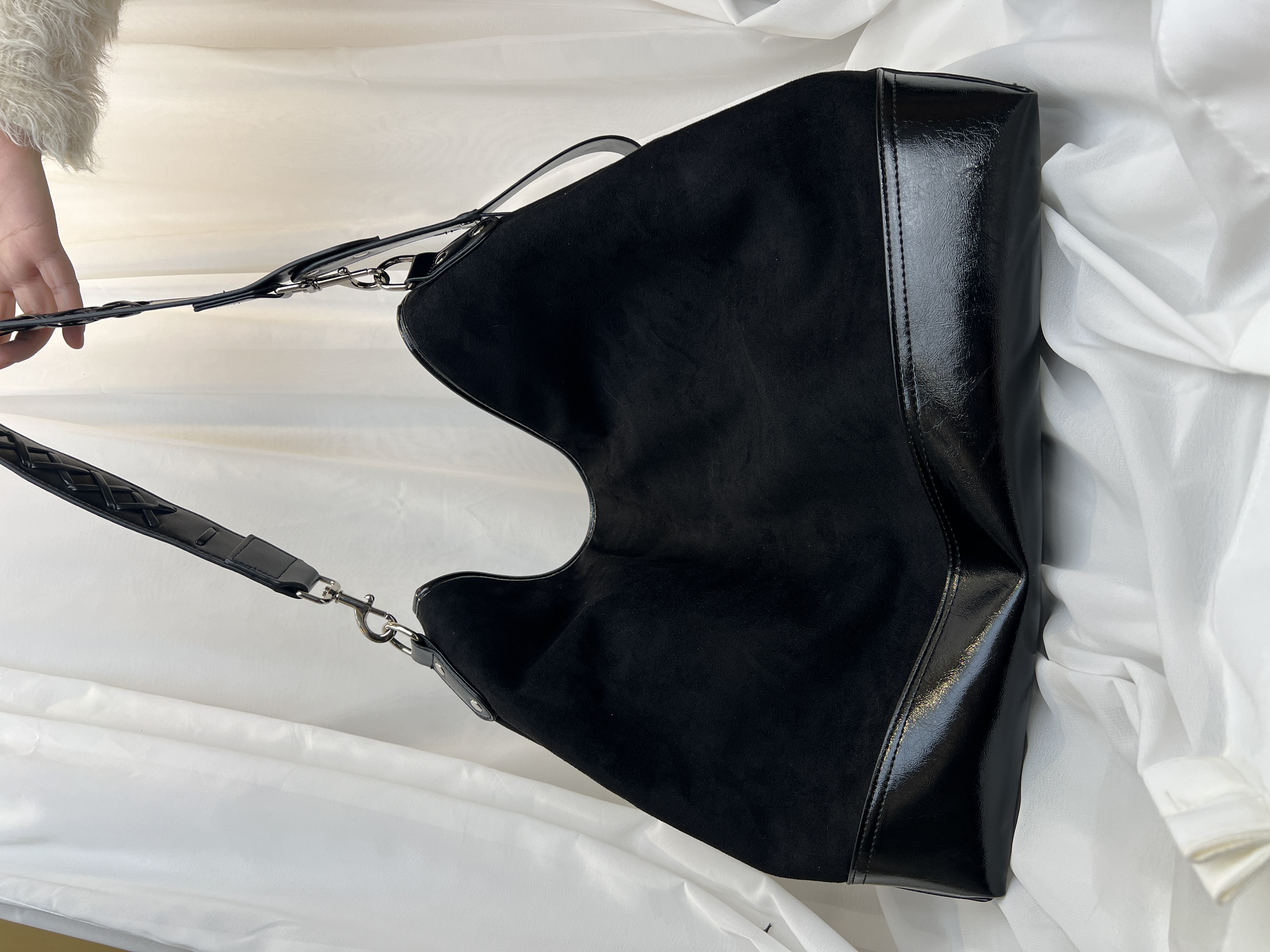 05原创时尚百搭女性托特包单肩手-黑色