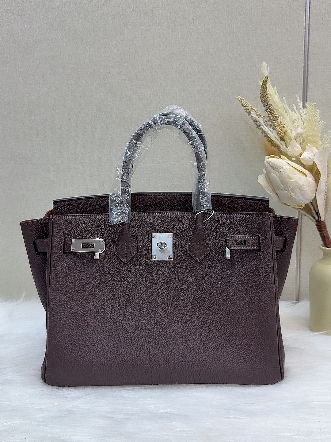 爱喆彤铂金BK30万哈梅尔togo原厂小牛皮手提包手缝包Birkin女包