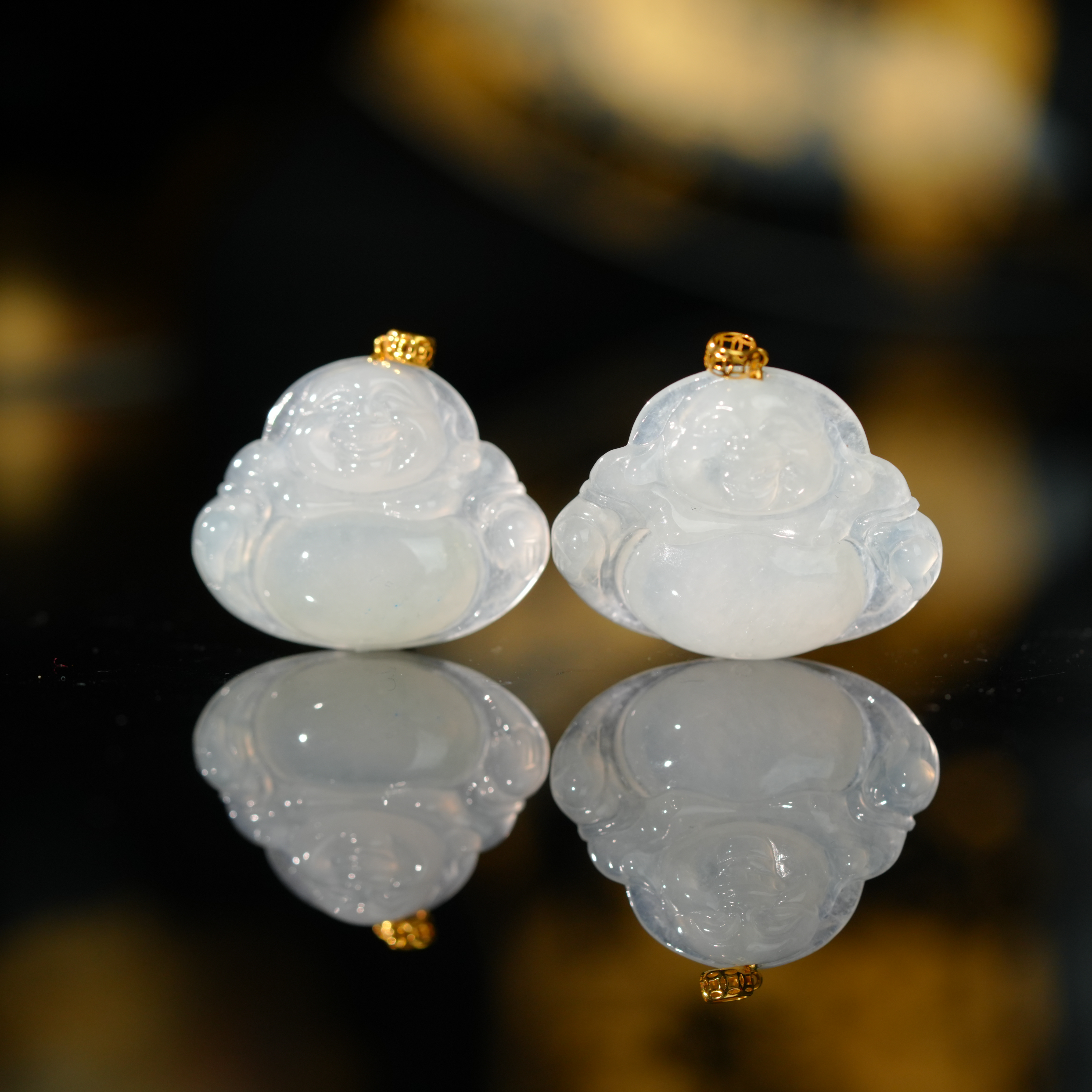 【初见珠宝】18k金翡翠佛公吊坠26-1C380X17【多样性发一件】