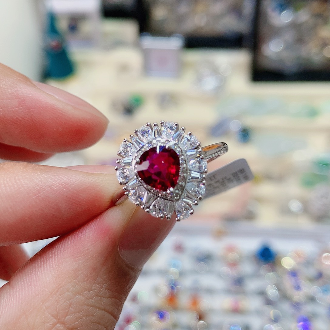 碧玺戒指戒指银S925镶嵌