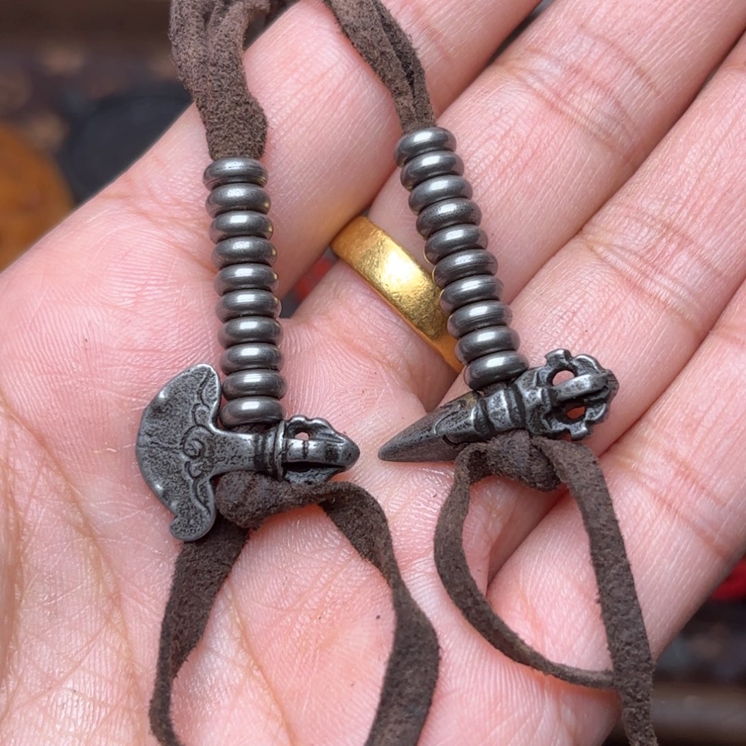 铜星月菩提吊坠项链