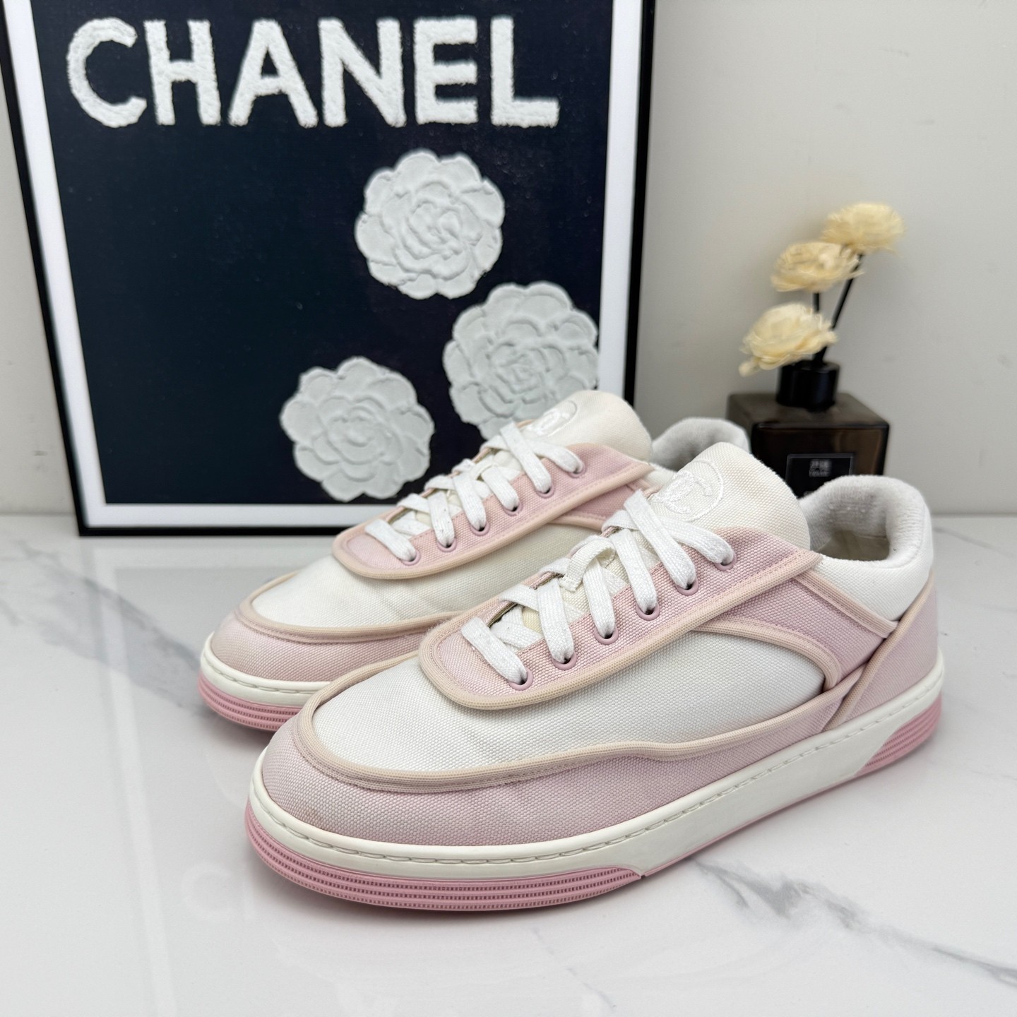 95新 Chanel/香奈儿 经典款运动鞋板鞋 36.5码/mg00252